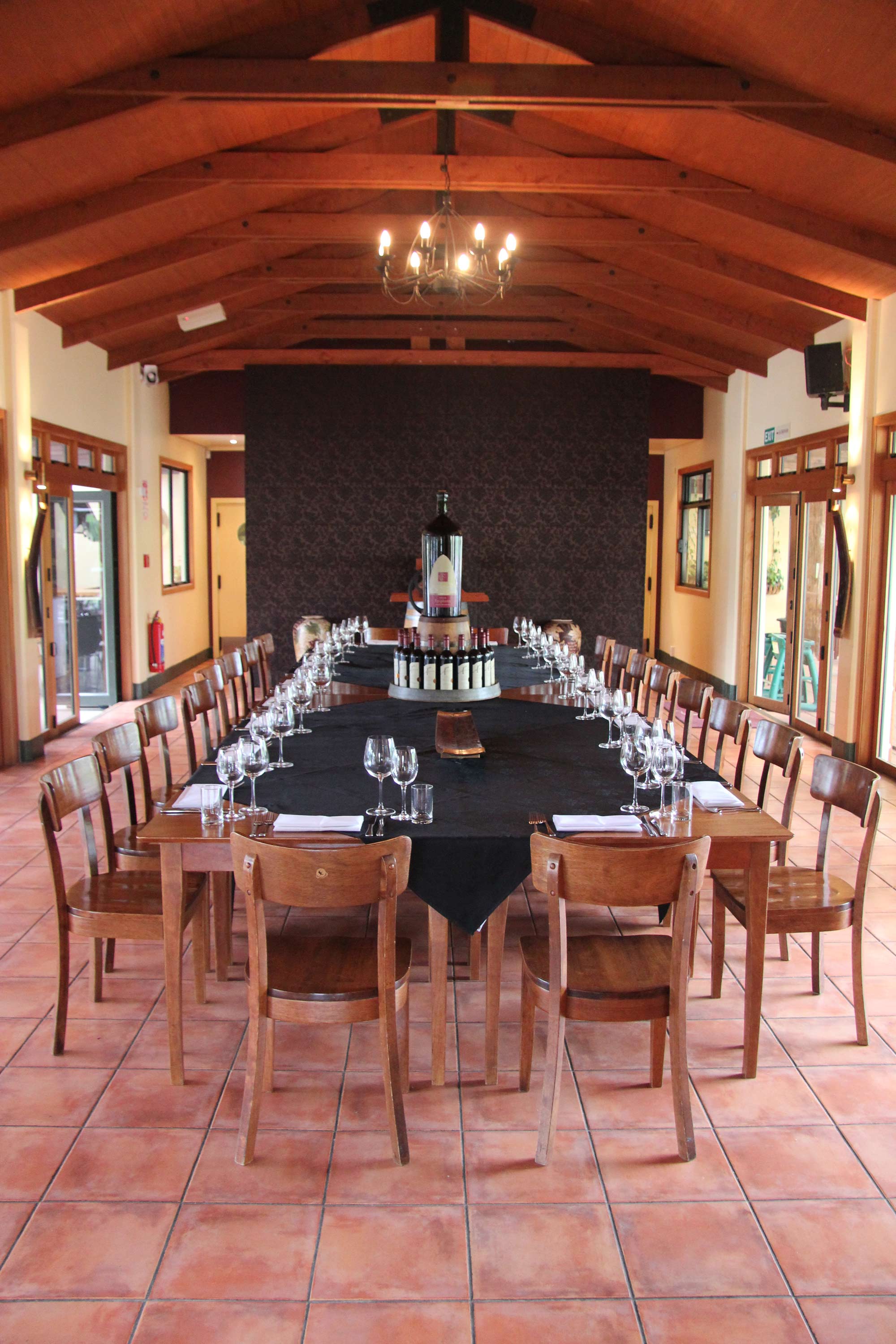 Private Dining table set up