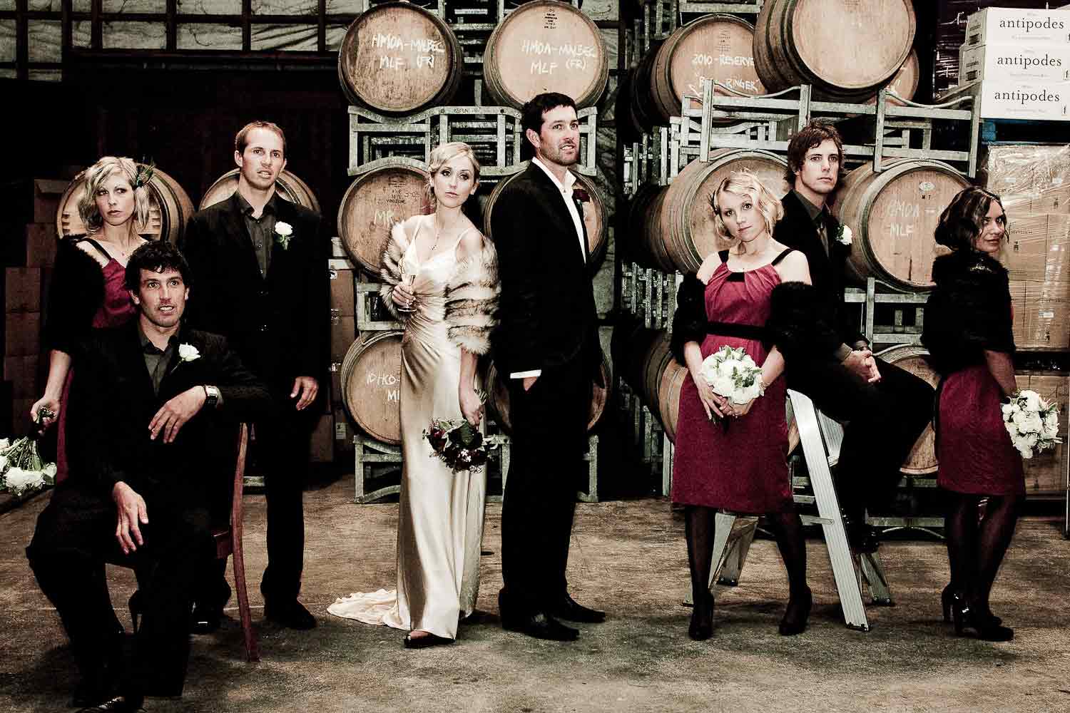 Bridal-party-in-Cellar