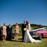 Bridal-party-with-classic-car