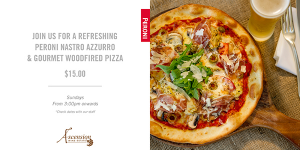 pizza and peroni sunday afternoons